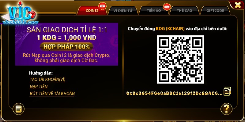 Giao dịch qua Coin12 mang đến sự tiện lợi