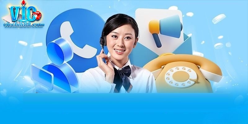 Liên hệ Vicclub giúp người chơi giải quyết mọi vấn đề, an tâm tham gia game